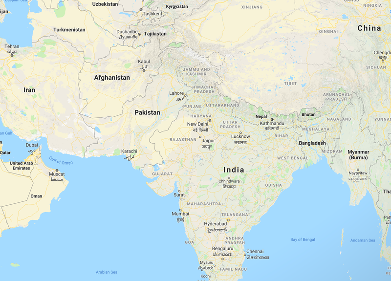 India-Pakistan map. The location of Monday’s air strike, Balakot, is just a short distance north of Lahore. Note that Google, accessed here from the United States, criss-crosses Kashmir with dotted lines, but it actually changes the map depending on which of the two countries a Google Maps visitor resides in, exacerbating the problem.
